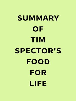 cover image of Summary of Tim Spector's Food for Life